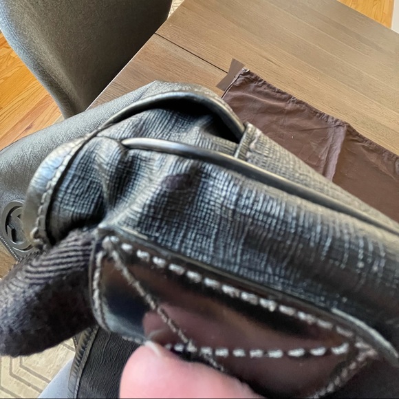 GUCCI 🔥Coated Canvas Interlocking G Monogram Large Flap Messenger Bag - Picture 11 of 16